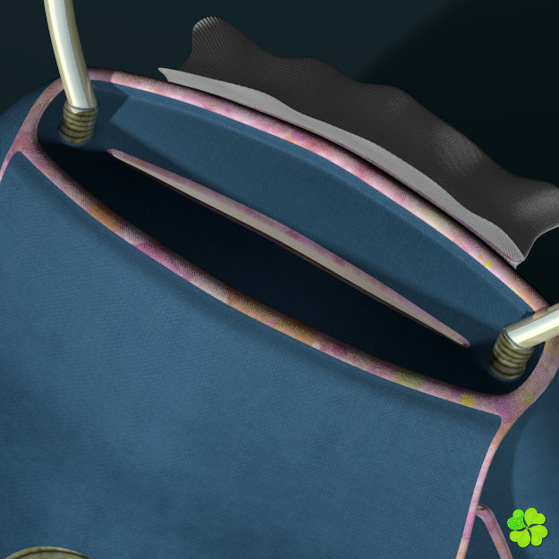 Handbag denim printed rigged low poly Low-poly 3D model_25