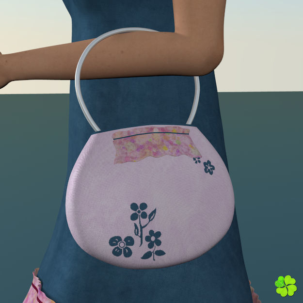 Handbag denim printed rigged low poly Low-poly 3D model_30