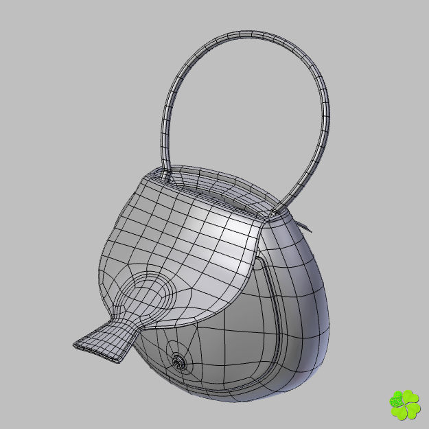 Handbag denim printed rigged low poly Low-poly 3D model_57