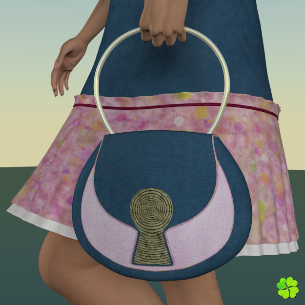 Handbag denim printed rigged low poly Low-poly 3D model_21