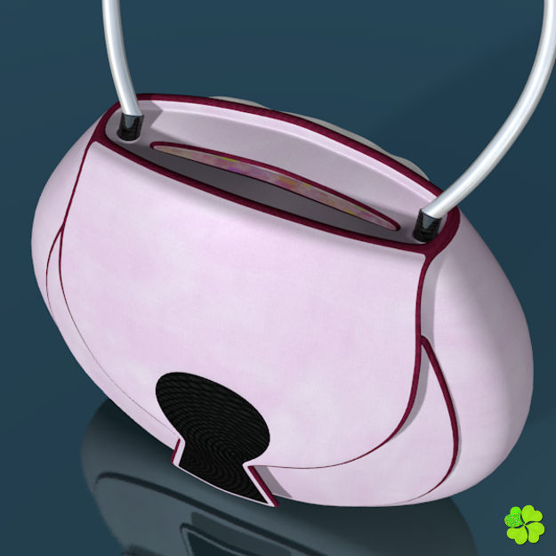 Handbag denim printed rigged low poly Low-poly 3D model_33