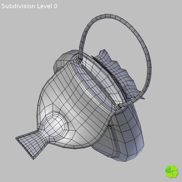 Handbag denim printed rigged low poly Low-poly 3D model_62