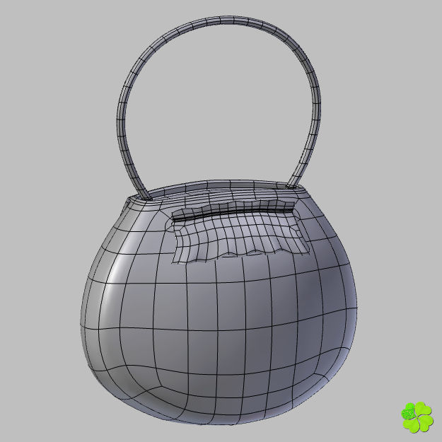 Handbag denim printed rigged low poly Low-poly 3D model_53