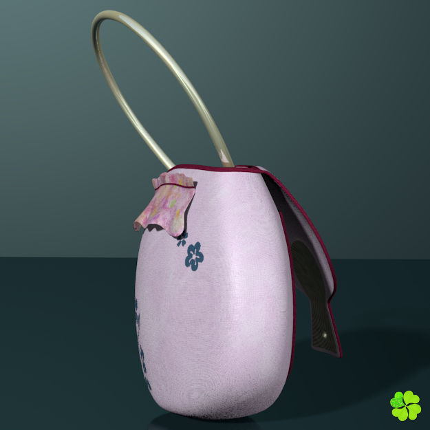 Handbag denim printed rigged low poly Low-poly 3D model_14