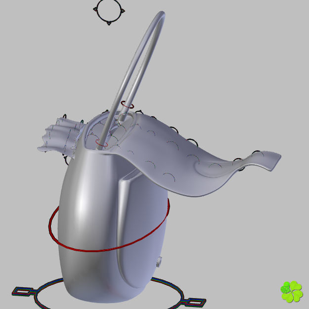 Handbag denim printed rigged low poly Low-poly 3D model_48