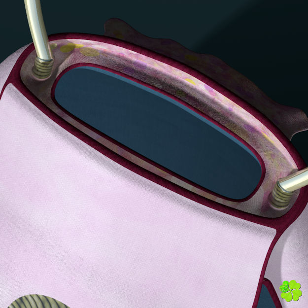 Handbag denim printed rigged low poly Low-poly 3D model_8