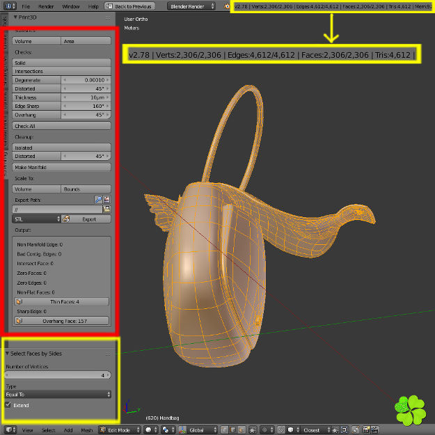 Handbag denim printed rigged low poly Low-poly 3D model_67