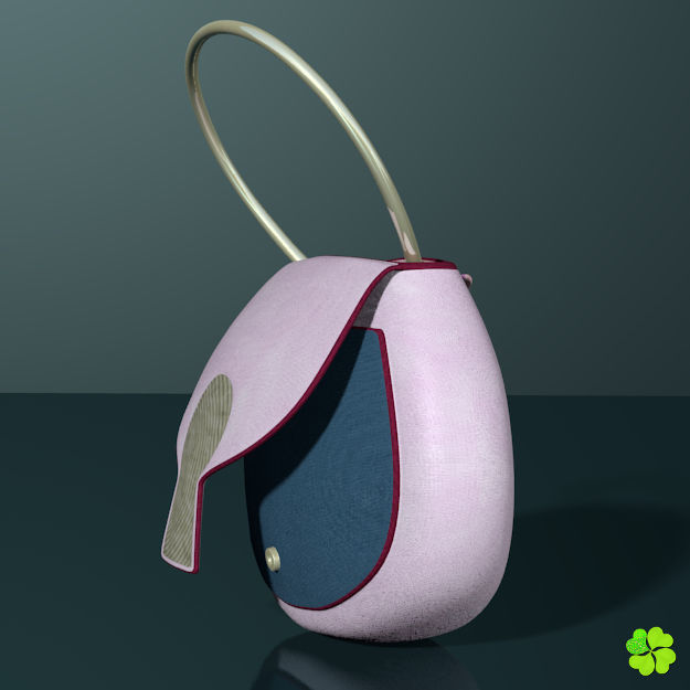 Handbag denim printed rigged low poly Low-poly 3D model_35