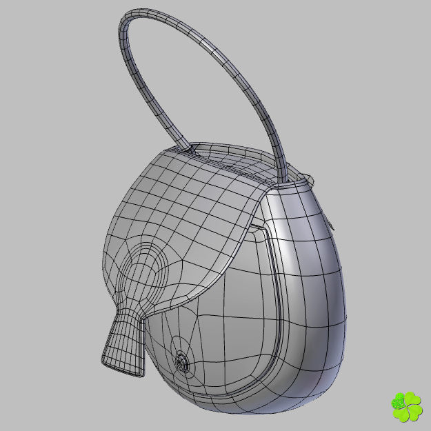Handbag denim printed rigged low poly Low-poly 3D model_55