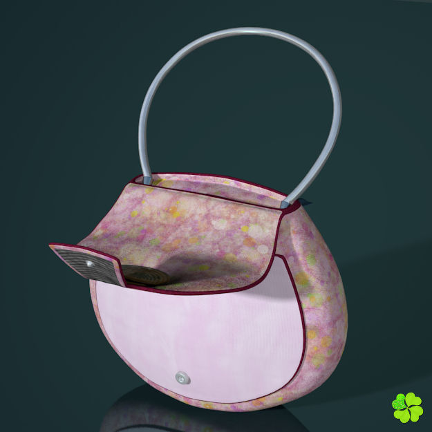 Handbag denim printed rigged low poly Low-poly 3D model_11