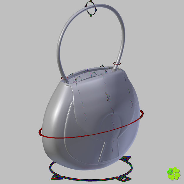 Handbag denim printed rigged low poly Low-poly 3D model_50