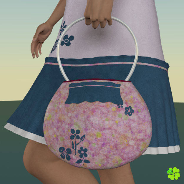 Handbag denim printed rigged low poly Low-poly 3D model_37
