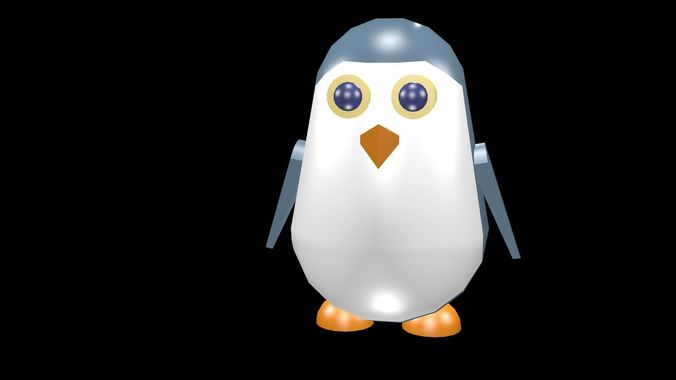 Low poly penguin Low-poly 3D model