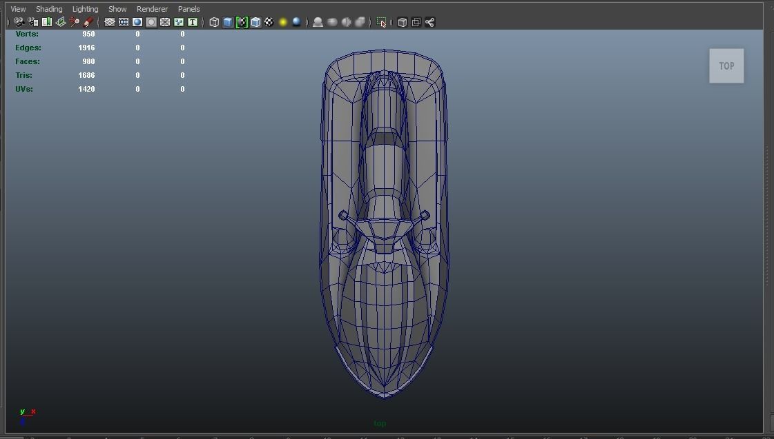 Jetski jet ski Low-poly 3D model_11