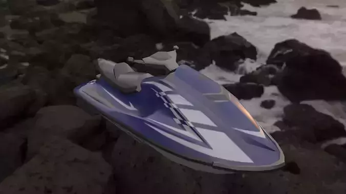 Jetski jet ski Low-poly 3D model