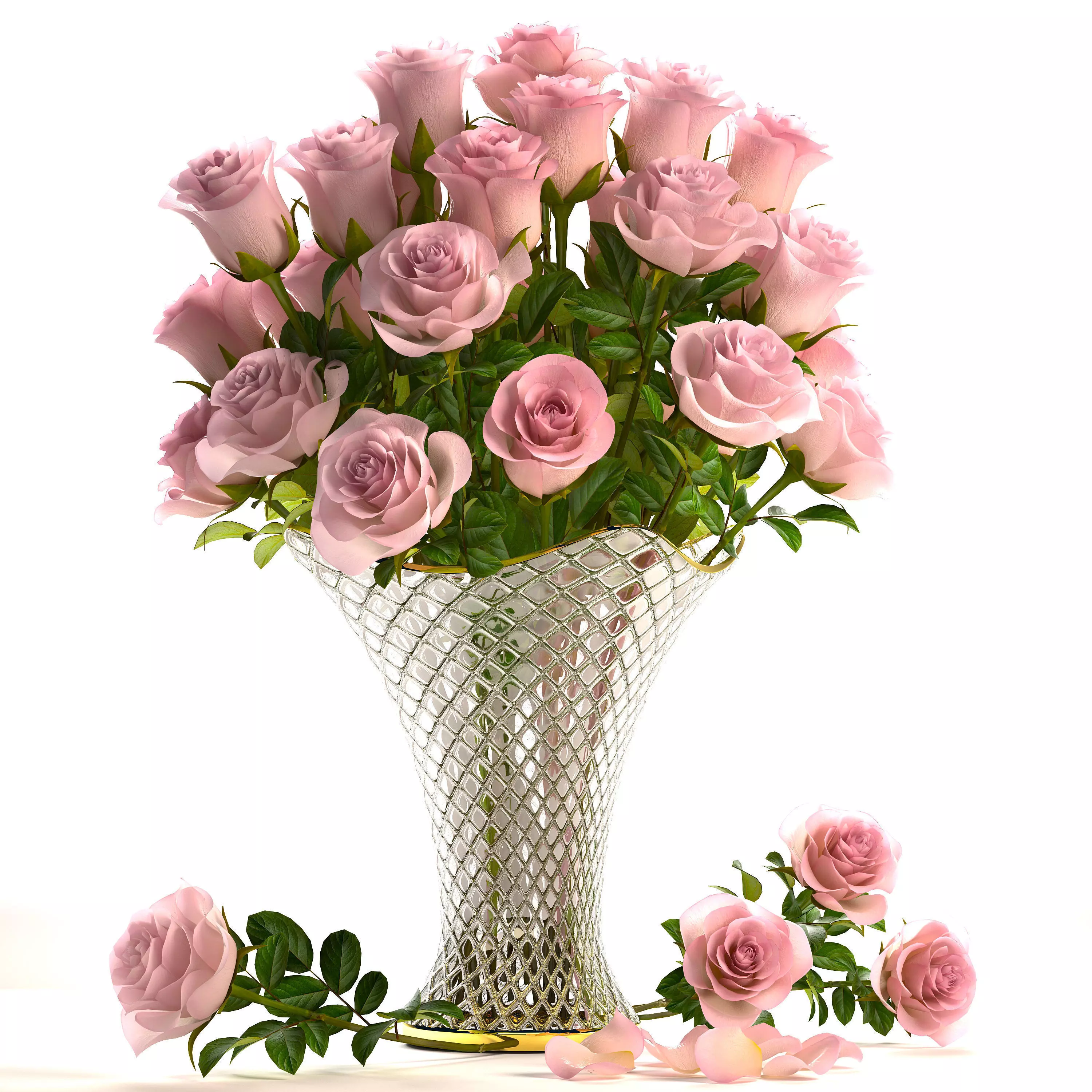Bouquet of roses  3D model_0