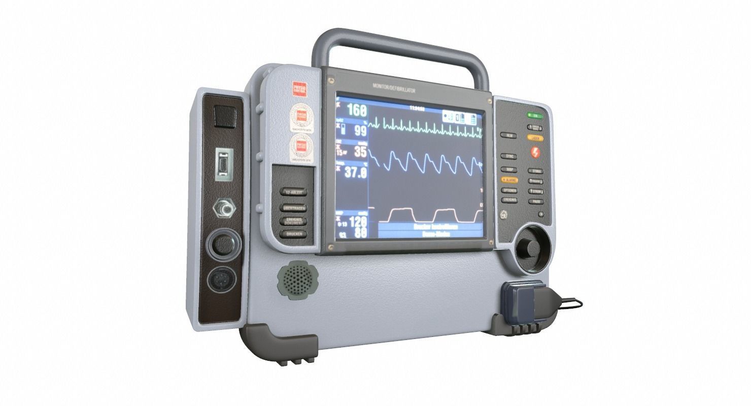 Defibrillator Medical 3D model_11