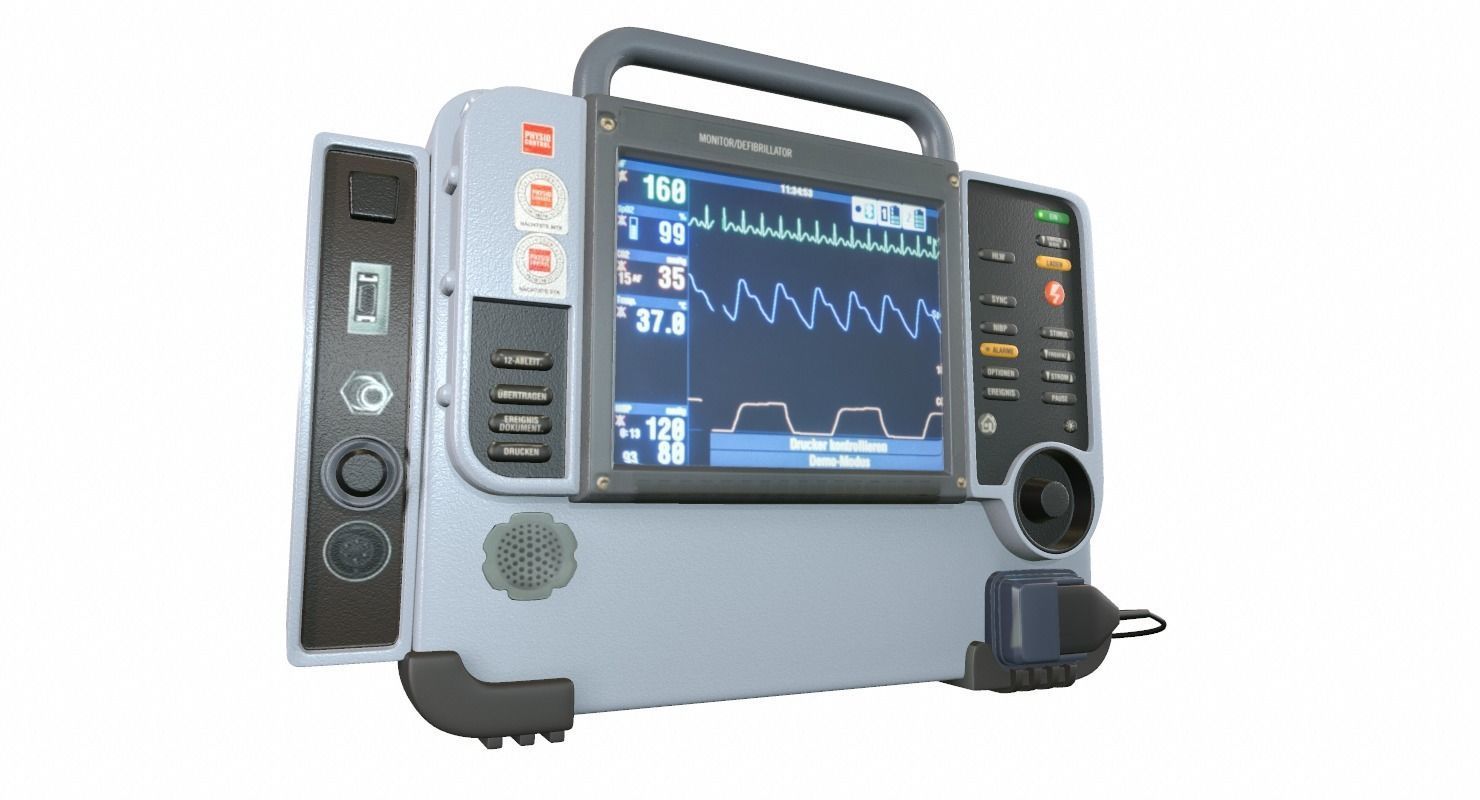 Defibrillator Medical 3D model_2
