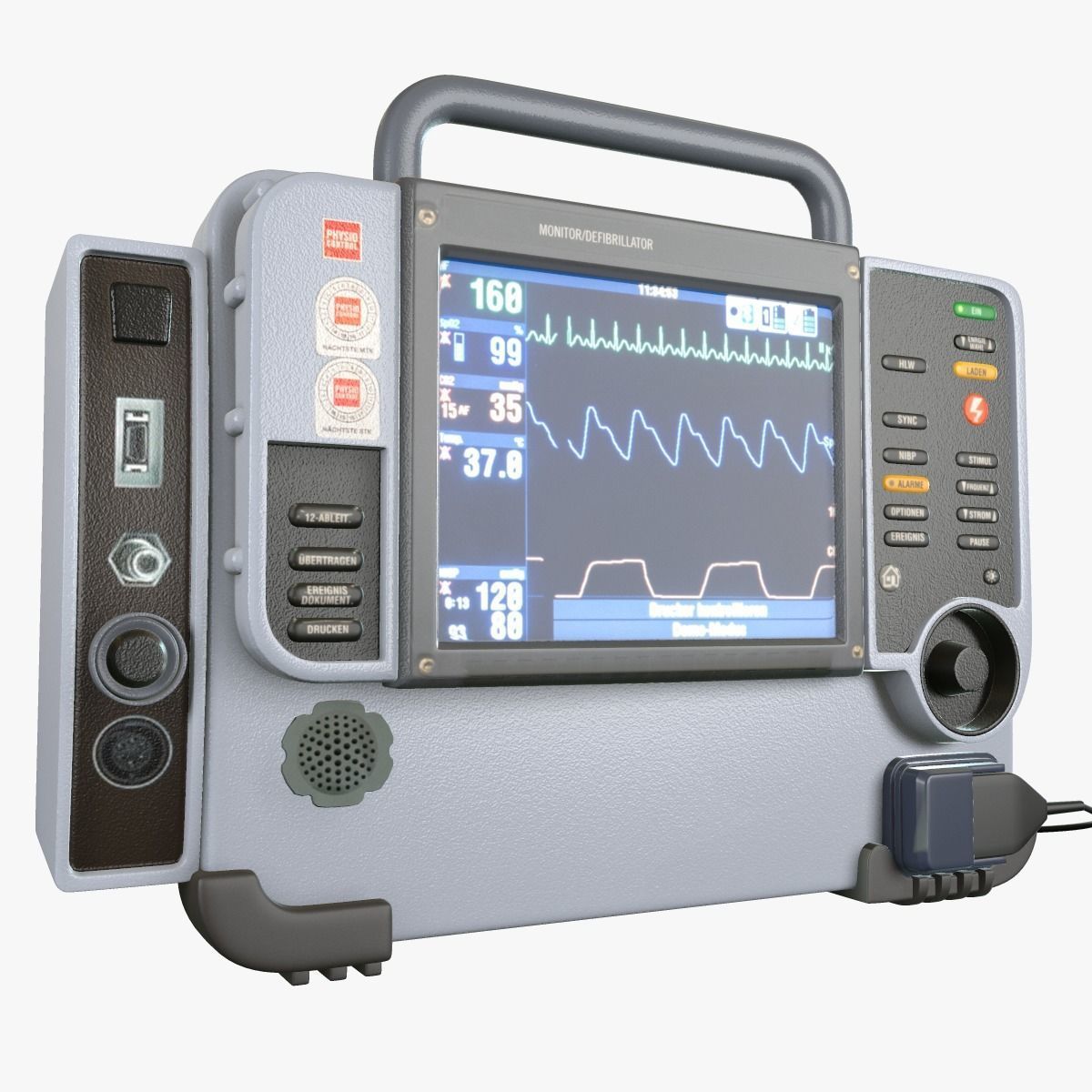 Defibrillator Medical 3D model_4