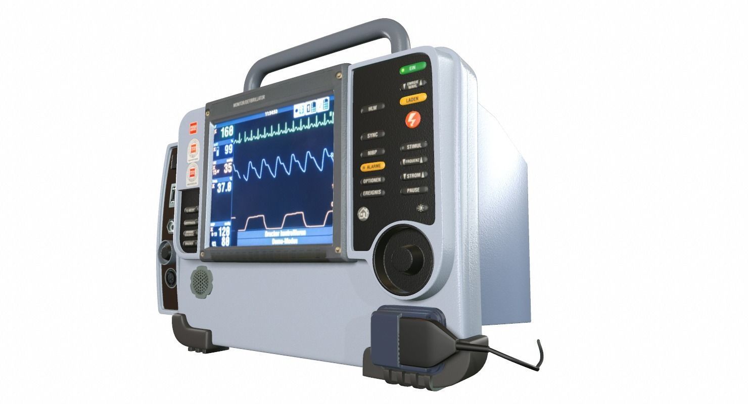 Defibrillator Medical 3D model_7