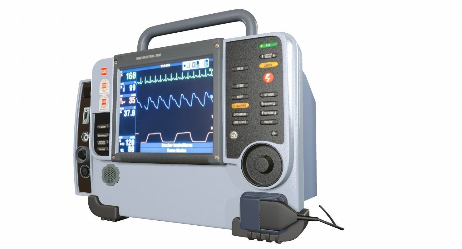 Defibrillator Medical 3D model_6