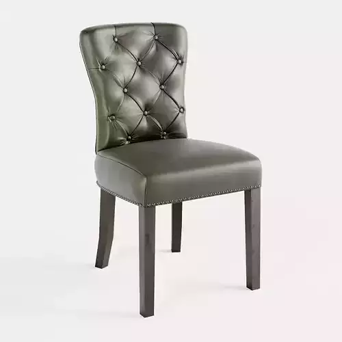 Green Leather Dinning Chair CORONA 