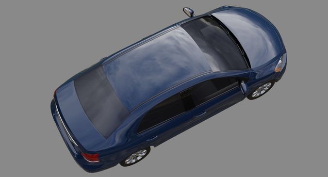 Generic Car 1A Low-poly 3D model 6
