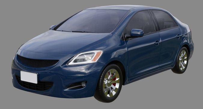 Generic Car 1A Low-poly 3D model 4