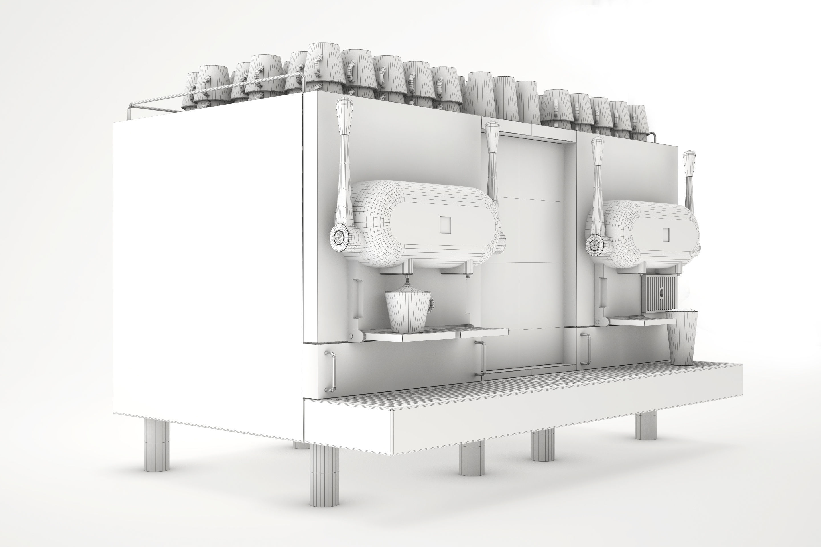 Pro - Coffee Maker Nespresso Aguila 3D model_4