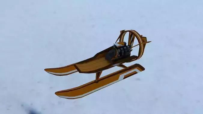 Airboat snow sled for sims