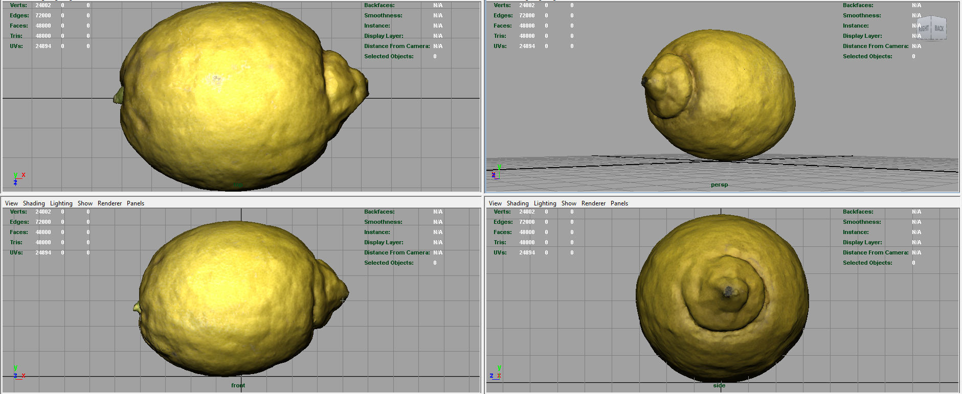 REALISTIC LEMON Low-poly 3D model_13