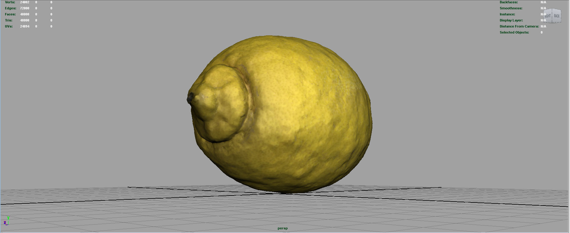 REALISTIC LEMON Low-poly 3D model_5