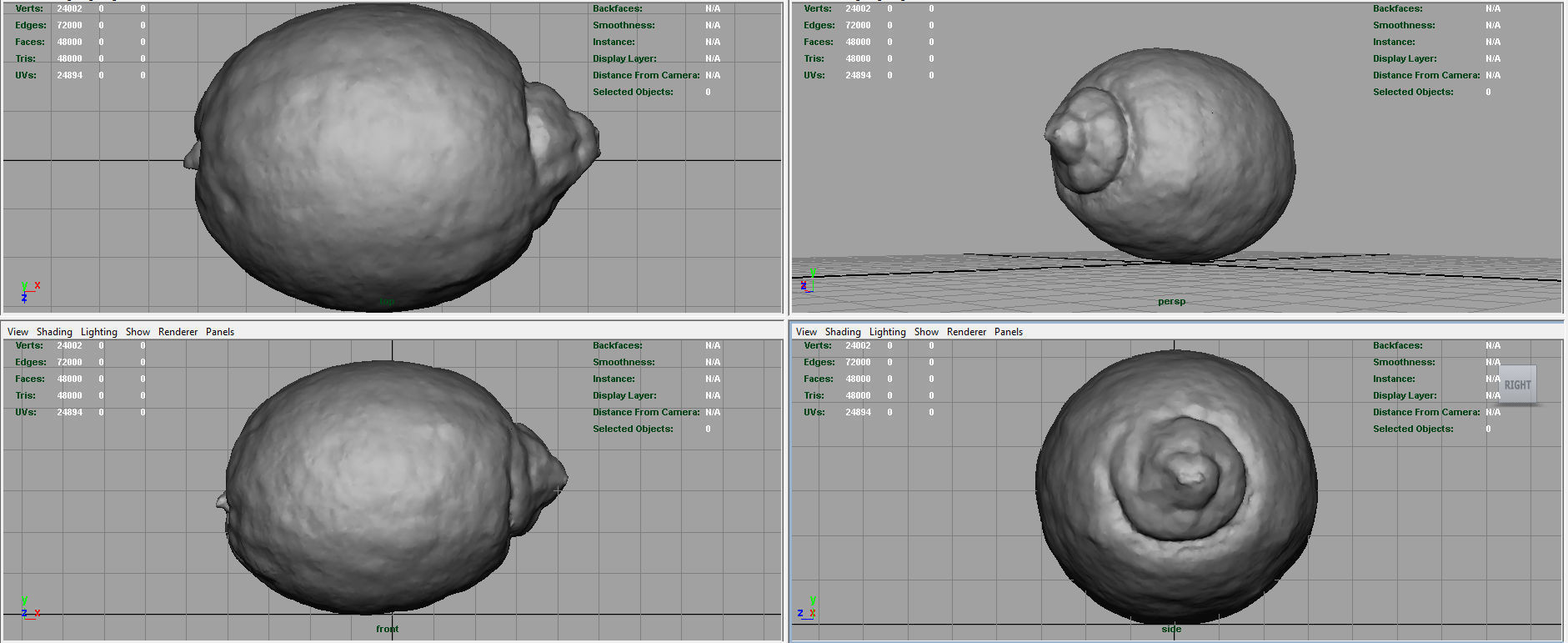 REALISTIC LEMON Low-poly 3D model_10