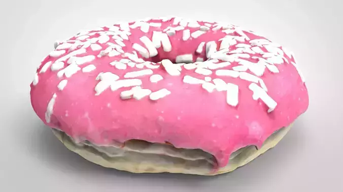 PINK DONUTS  Low-poly 3D model