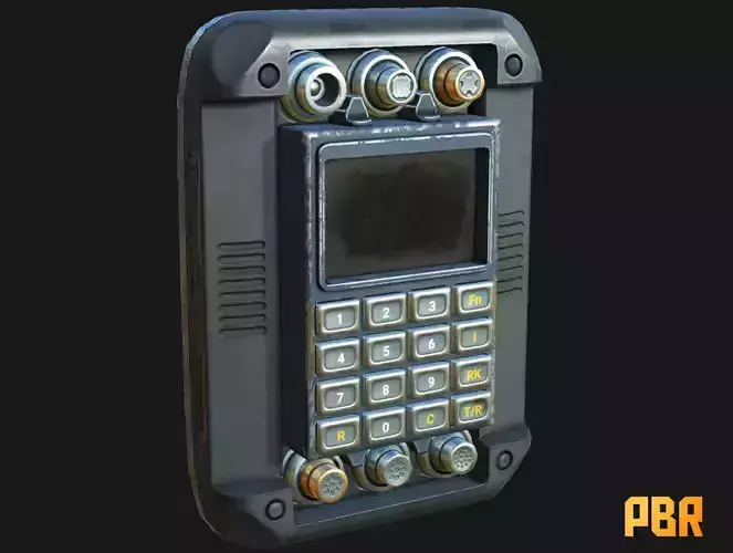 Military Scrambler Device Decryptor Cipher low-poly PBR Low-poly 3D model