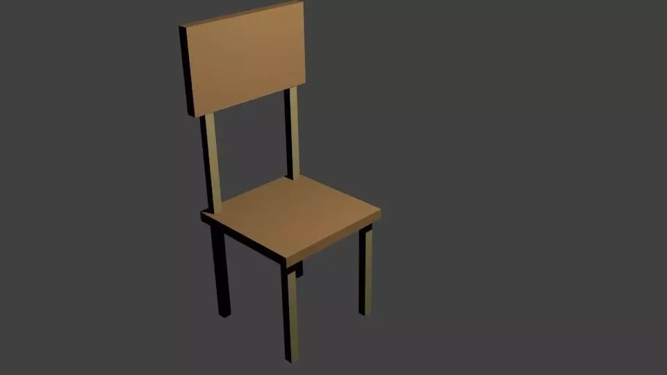 School Chair 3D print model_0