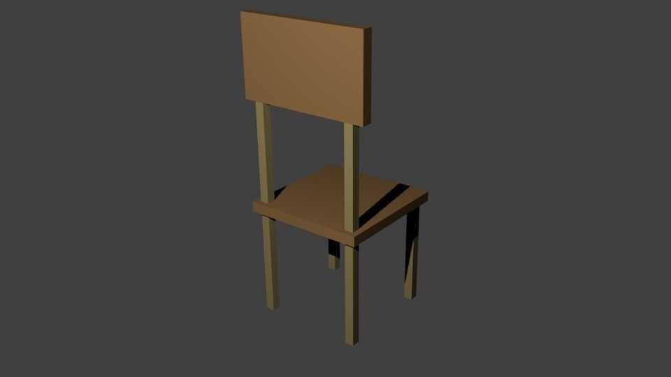 School Chair 3D print model_4
