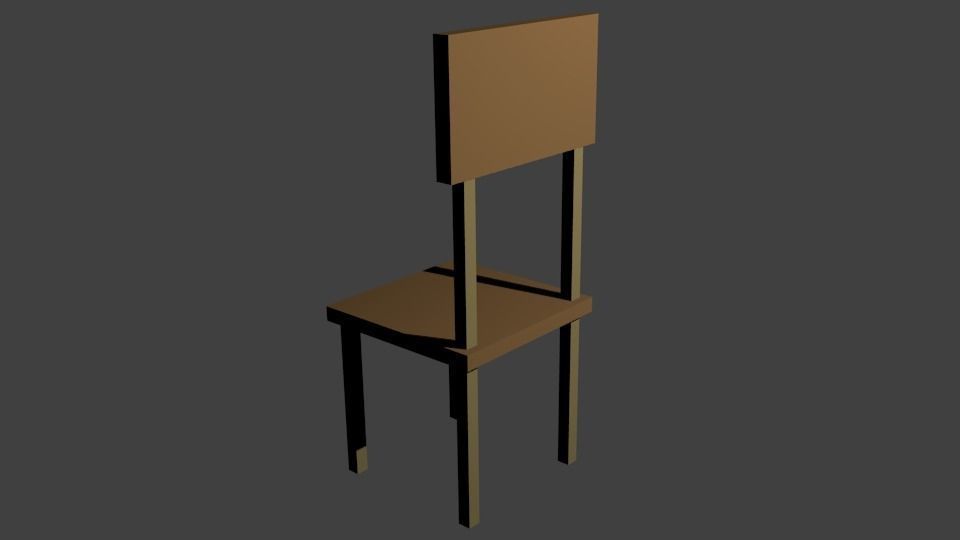 School Chair 3D print model_3