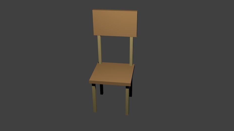 School Chair 3D print model_1