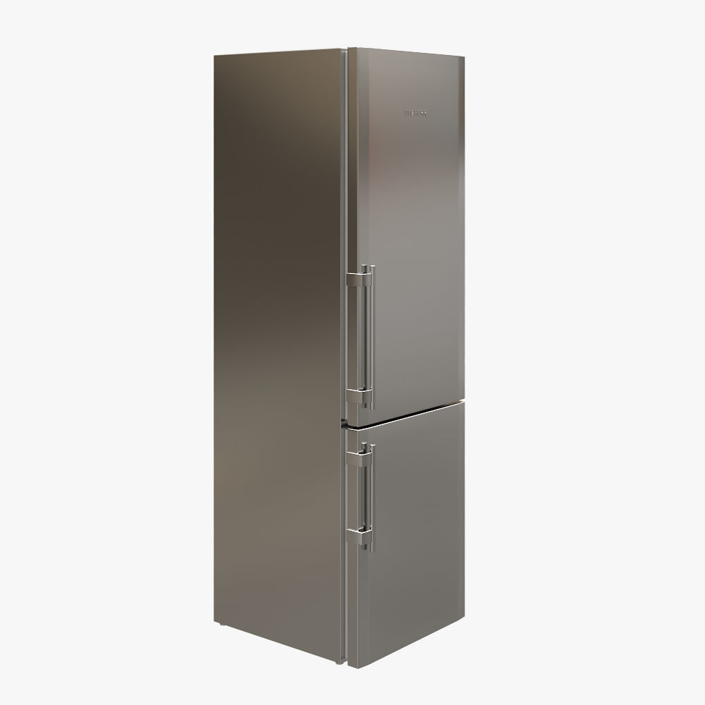 Liebherr Single Fridge CBS 1360 Opened with food 3D model_4