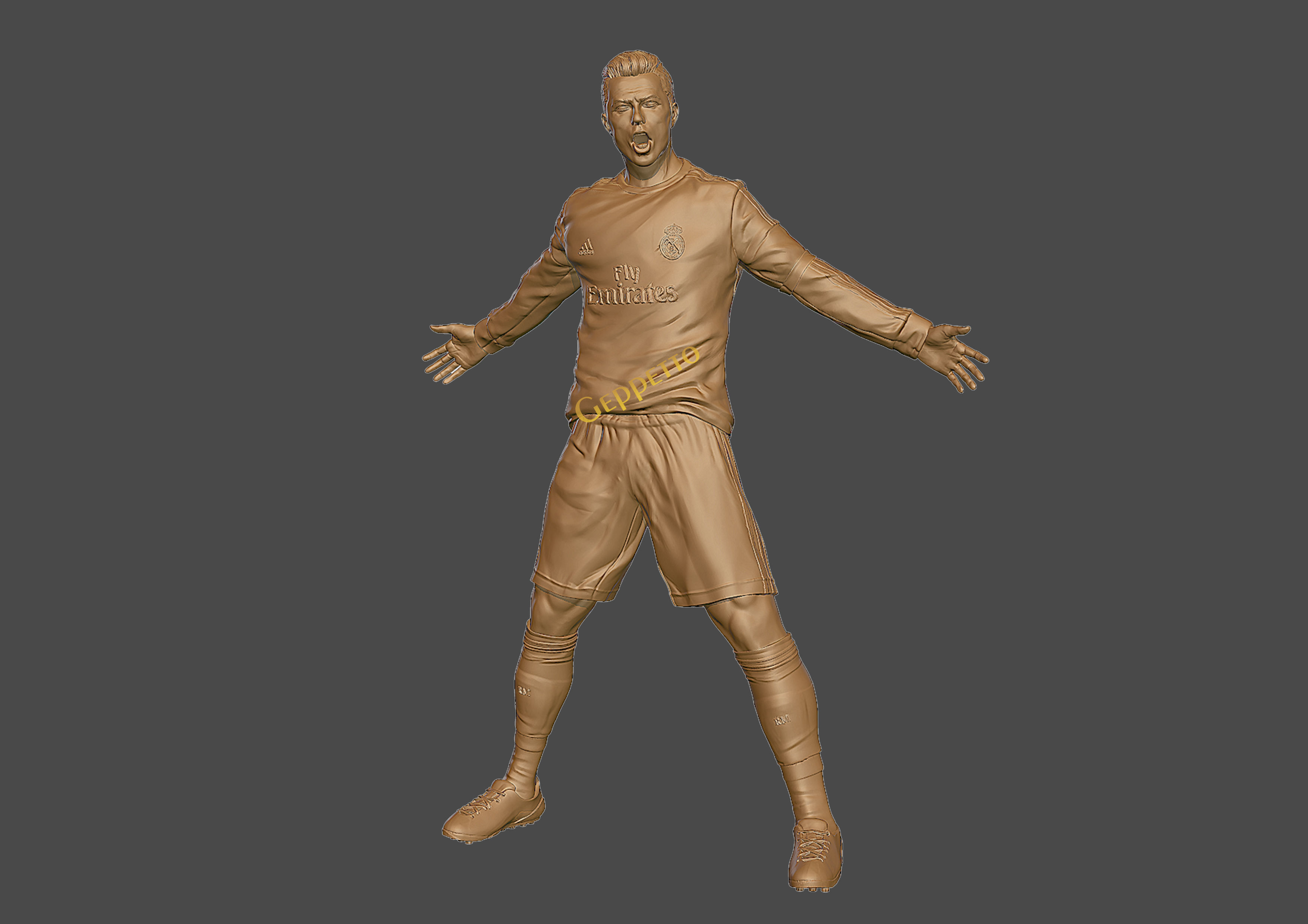 Cristiano Ronaldo Celebration 3D sculpture 3D print model_13