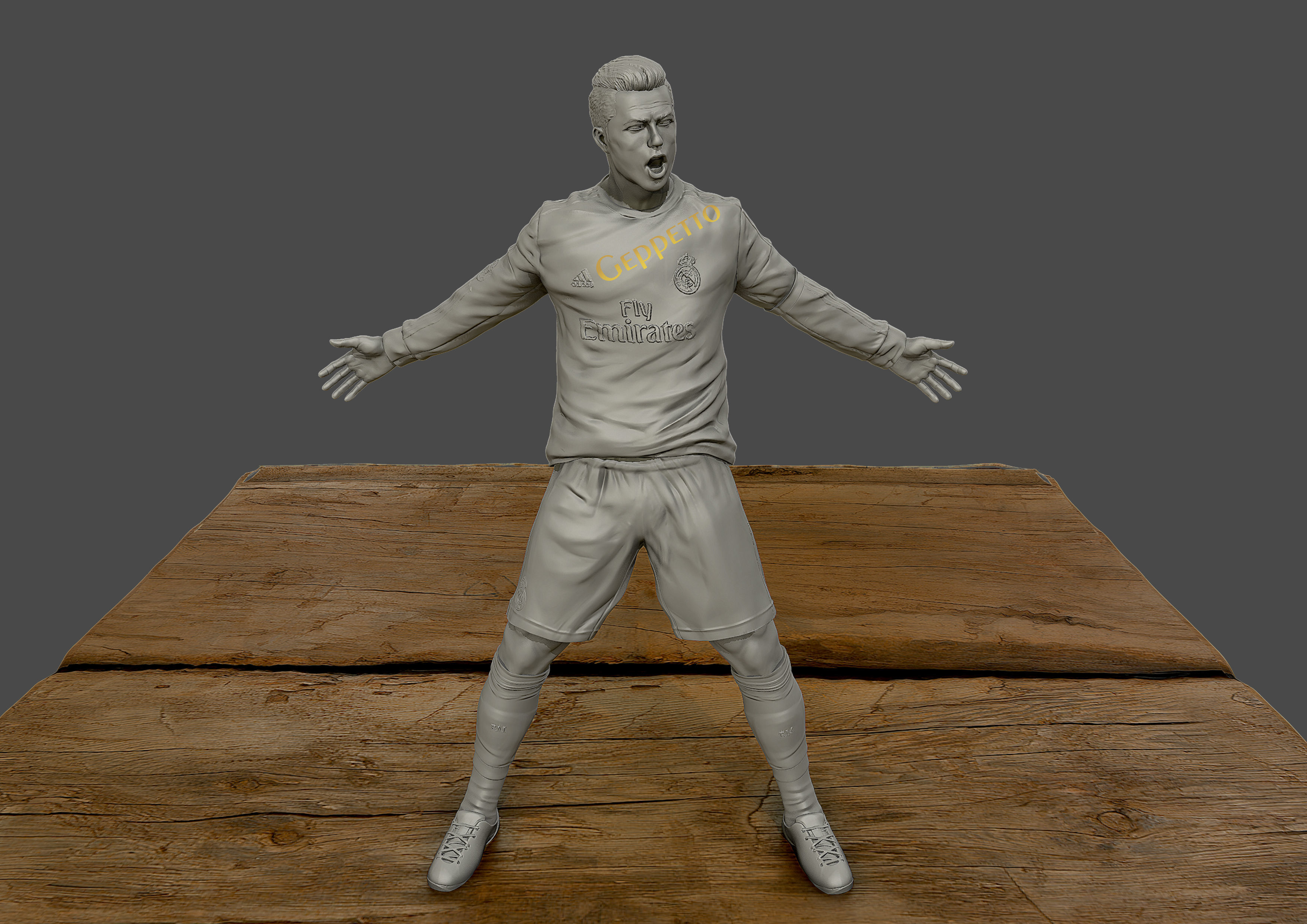 Cristiano Ronaldo Celebration 3D sculpture 3D print model_10