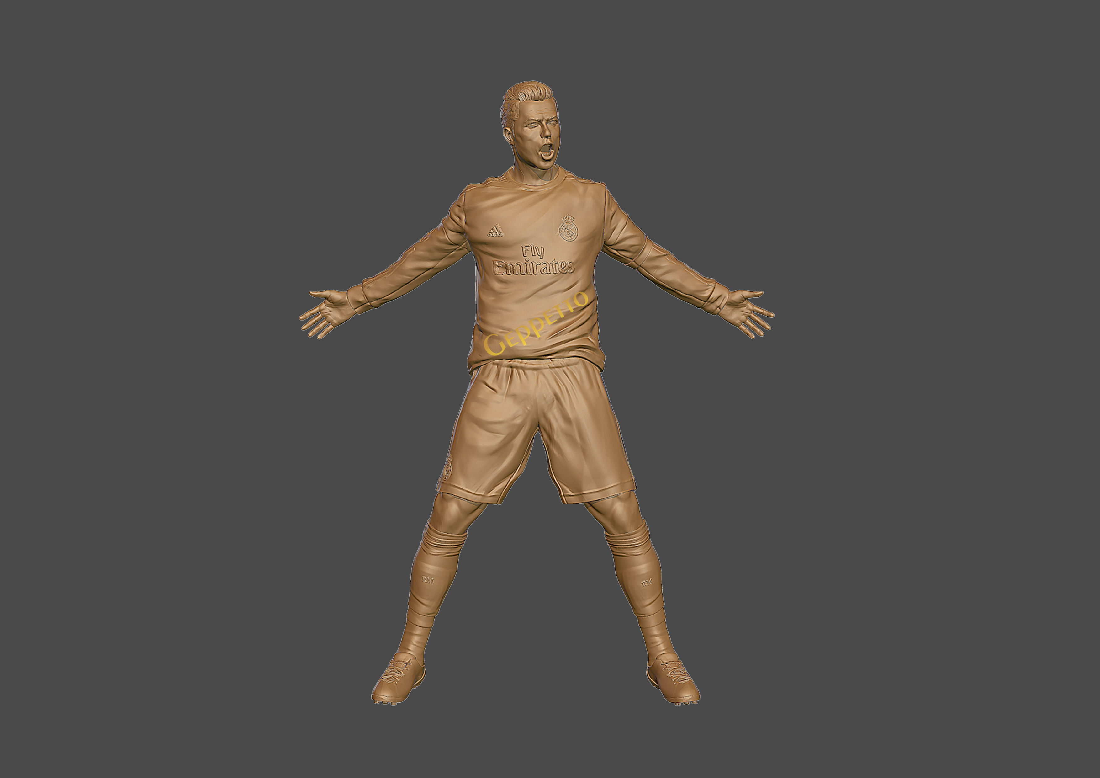 Cristiano Ronaldo Celebration 3D sculpture 3D print model_15