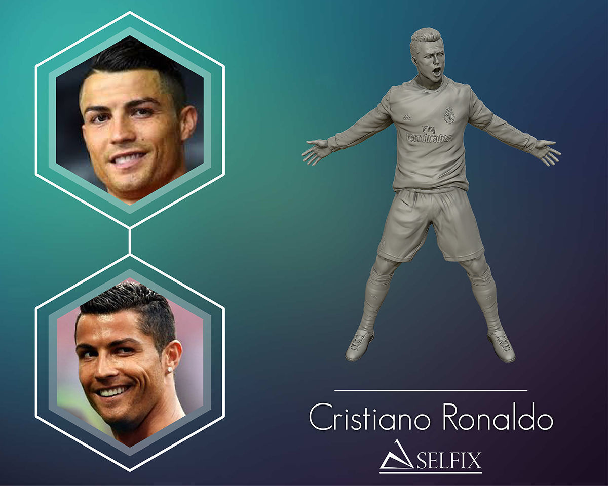 Cristiano Ronaldo Celebration 3D sculpture
