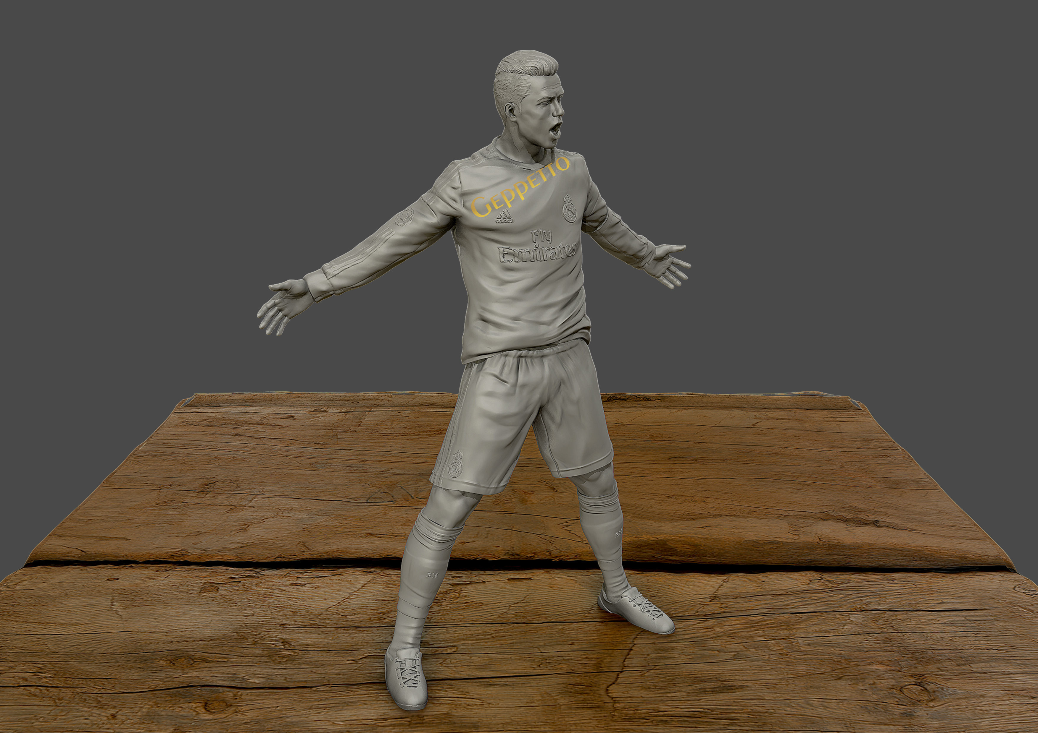 Cristiano Ronaldo Celebration 3D sculpture 3D print model_12