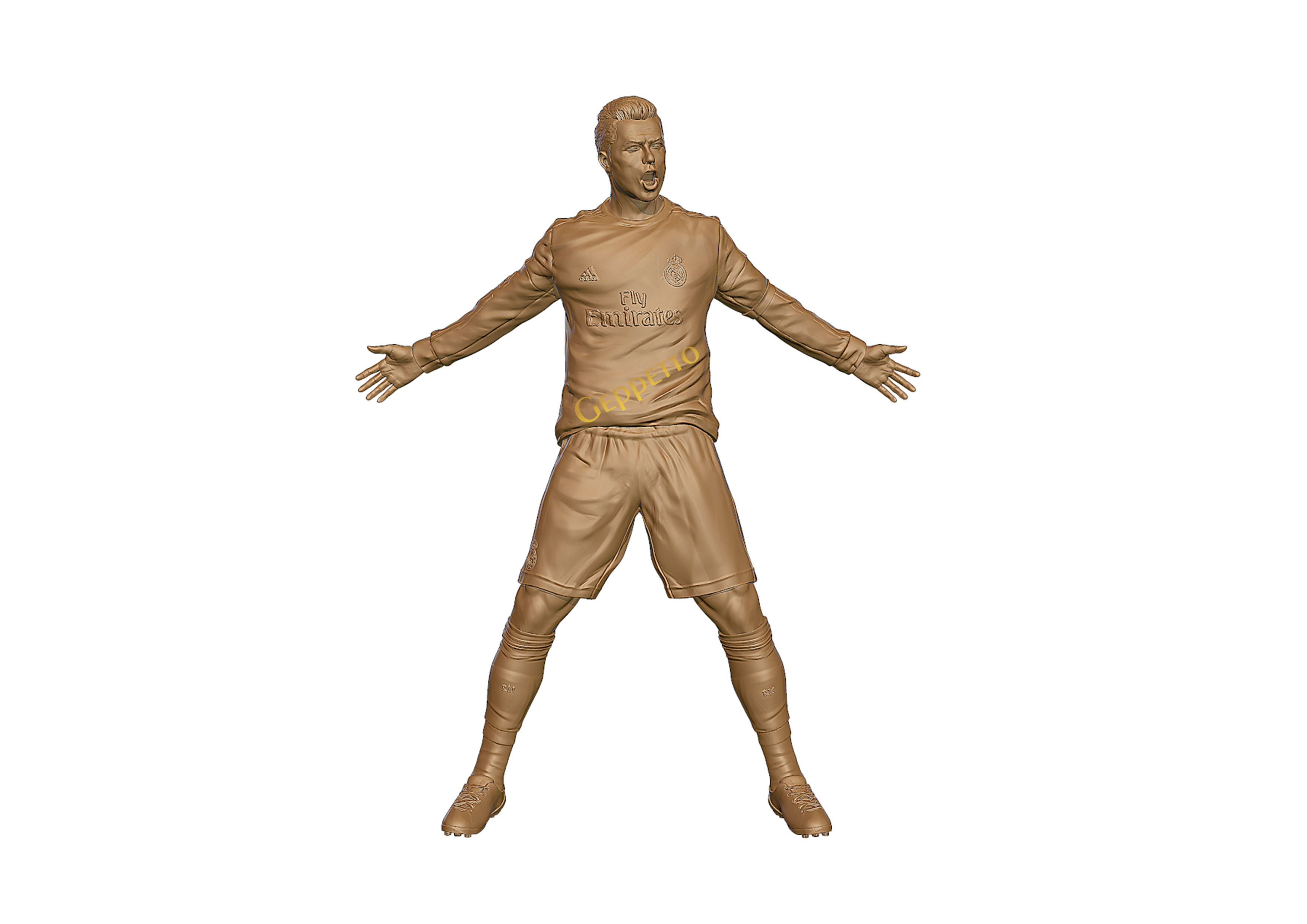 Cristiano Ronaldo Celebration 3D sculpture 3D print model_3