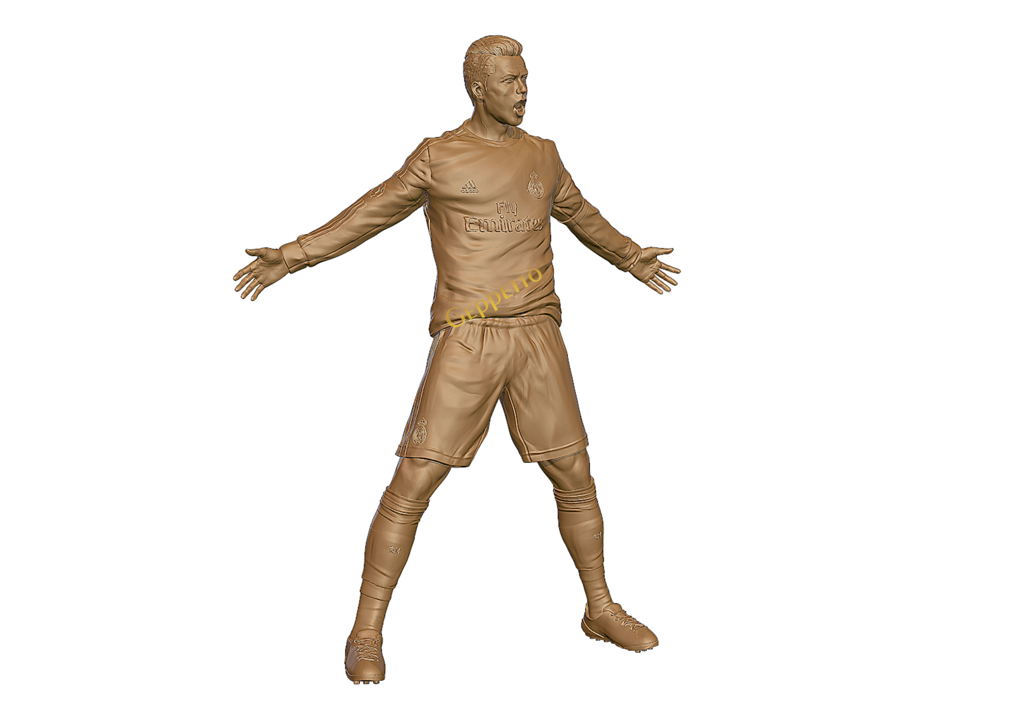 Cristiano Ronaldo Celebration 3D sculpture 3D print model_4
