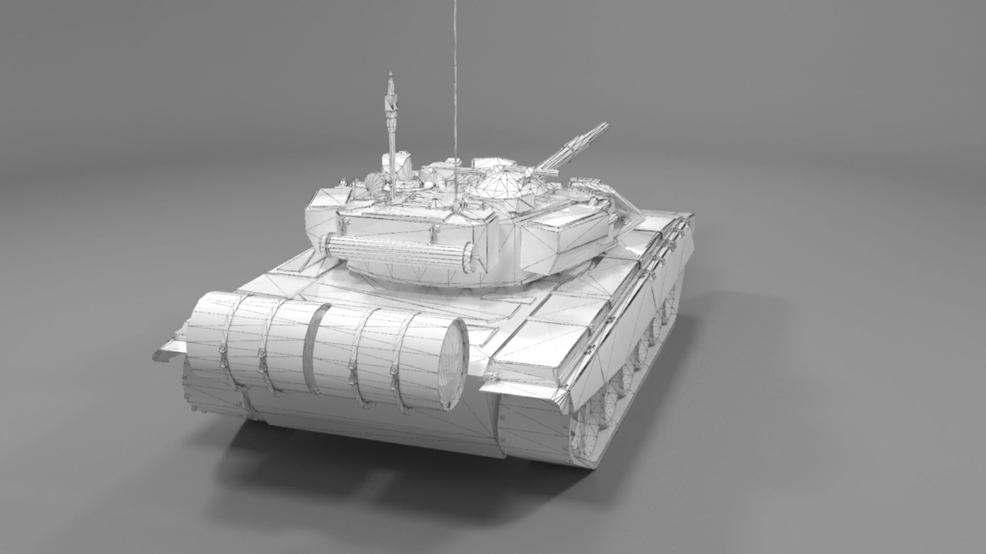High-Quality Clean Camouflaged T90A Main Battle Tank 3D Model Low-poly 3D model_22