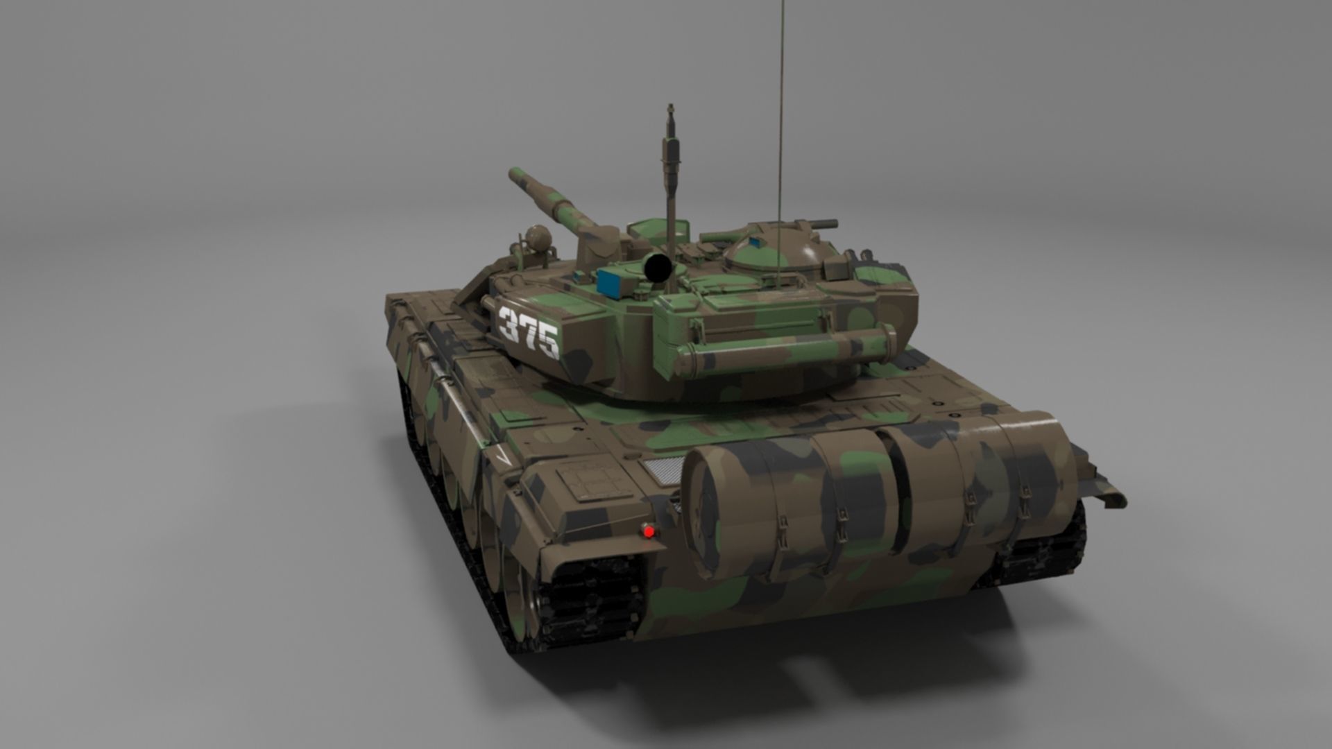 High-Quality Clean Camouflaged T90A Main Battle Tank 3D Model Low-poly 3D model_10