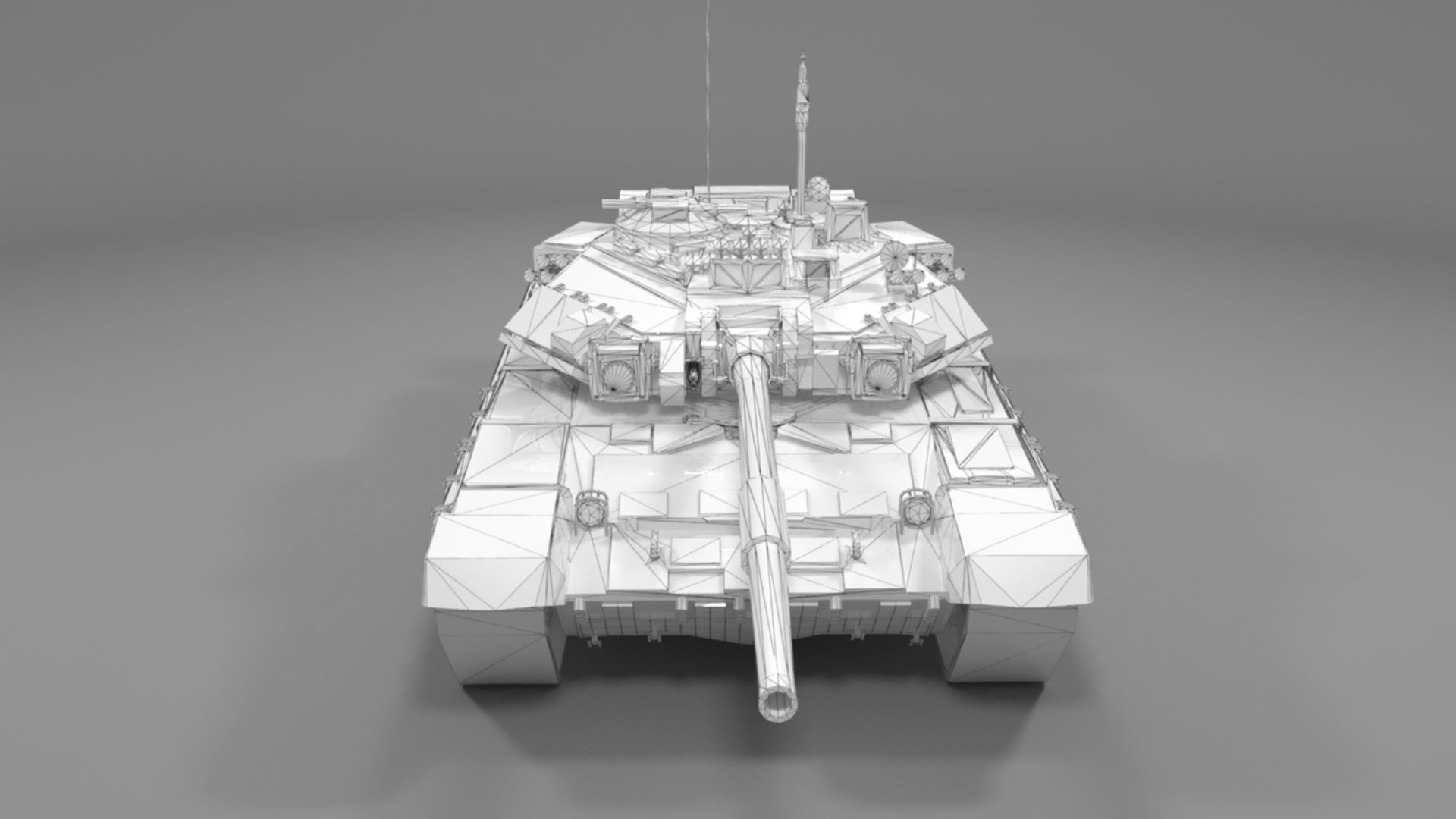 High-Quality Clean Camouflaged T90A Main Battle Tank 3D Model Low-poly 3D model_25